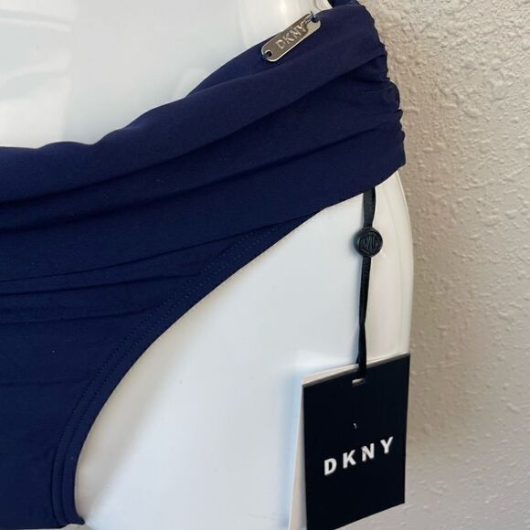 NWT DKNY Navy Blue Tankini and Matching Bottoms Size 6 - Picture 8 of 11